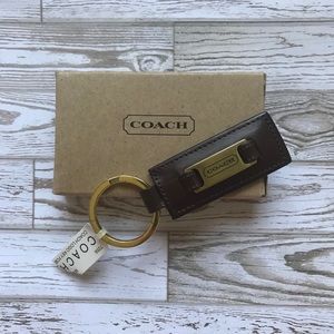 Coach classic keyfob with brass plate